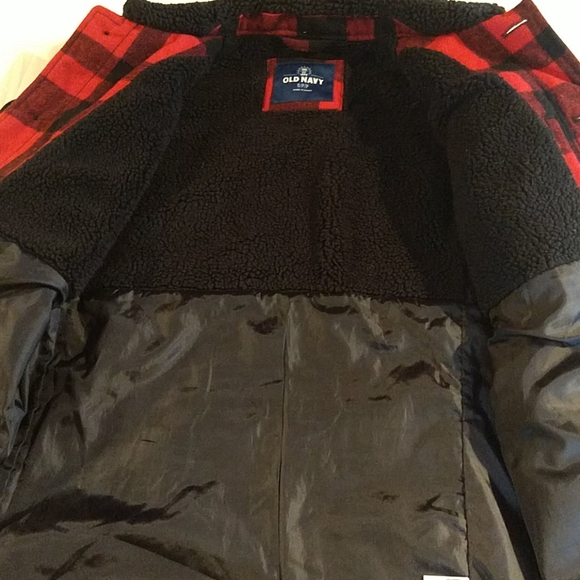 Men's Poly-Wool button up plaid coat - Picture 8 of 11